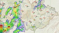 Konvektivní aktivita se zaíná pomalu rozbíhat i na Morav. (22. ervence 2024)