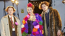 Rozálie Havelková s bratrem Hugem Havelkou a pítelem Prokopem Zachem...