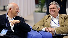 Karel Dyba na snímku s Vlastimilem Tlustým.
