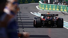 Max Verstappen z Red Bullu ve Velké cen Belgie.