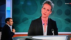 Kandidátka na francouzskou premiérku Lucie Castetsová pi rozhovoru. (23....