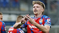 Pavel �ulc oslavuje gól proti Hradci.