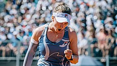 Barbora Krejíková ve finále tyhry na turnaji v Praze