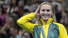 Ariarne Titmusová s olympijským zlatem z Paíe z trati 400 metr volný zpsob