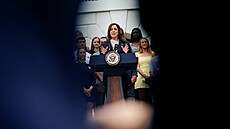 Viceprezidentka USA Kamala Harrisová během kampaně v Delawaru (22. července...