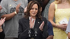 Viceprezidentka USA Kamala Harrisová bhem kampan v Delawaru (22. ervence...