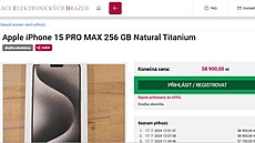 Konená cena za státem draený telefon iPhone.