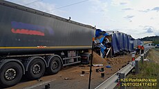 Dálnici D5 na 67,5 km ve smru na Rozvadov uzavela ve stedu odpoledne...