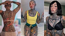 �ena má na t�le tolik tetování, �e u� je sama ani nedoká�e spo�ítat.