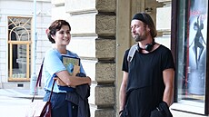 Lucie tpánková a Jan Plouhar pi natáení krimisérie Pípad tanenice