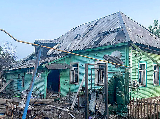 Na snímku, který zveejnil gubernátor Kurské oblasti Alexej Smirnov, je vidt...