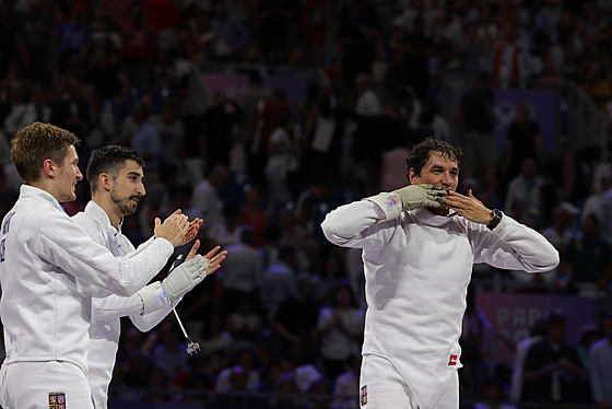 �e�tí �ermí�i se radují z výhry nad Francií.