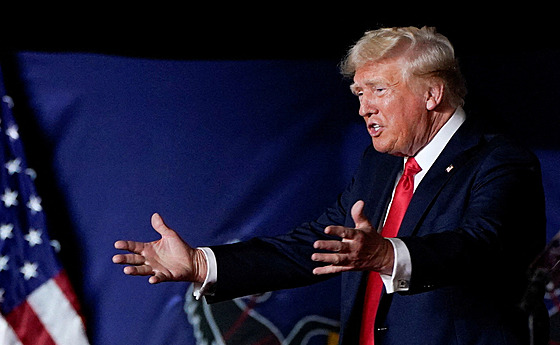 Kandidát na amerického prezidenta Donald Trump během volební kampaně v...