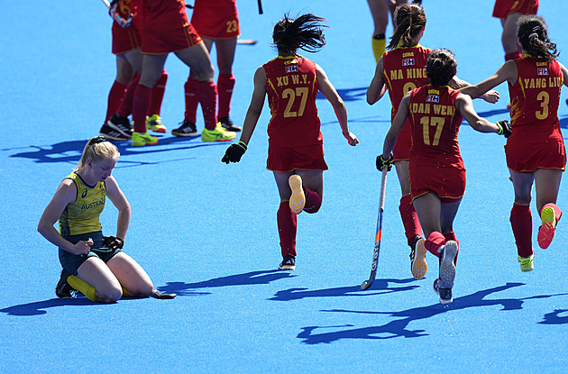 Čínské pozemní hokejistky ve čtvrtfinále překvapivě vyřadily Austrálii