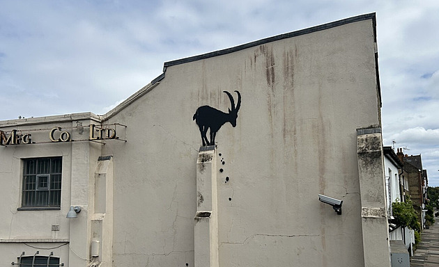 Banksy odhalil nové dílo, kozu stojící na římse. Londýňané tápou nad významem