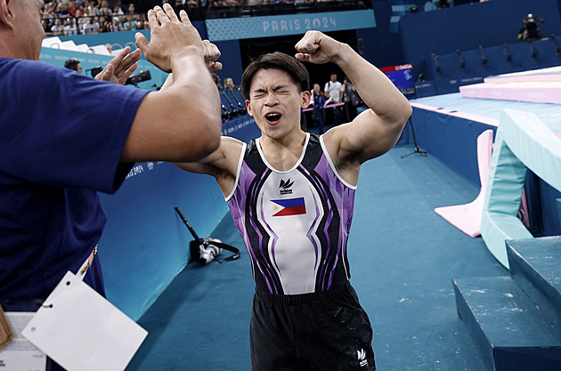 Gymnasta Yulo z Filipín ovládl přeskok a na OH v Paříži získal už druhé zlato