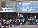 Protestn prvod zamstnanc Liberty Ostrava, ke ktermu vyzvaly odbory, se...