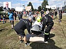 Protestn prvod zamstnanc Liberty Ostrava, ke ktermu vyzvaly odbory, se...