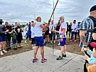 Pod dohledem nkdej olympijsk vtzky Barbory potkov si prezident Petr...