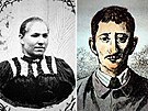Aneka Hrzová (na domnlé fotografii) a její údajný vrah Leopold Hilsner