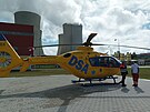 Nov heliport stoj kousek od chladicch v temelnsk elektrrny. Bude...