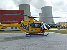 Nov heliport stoj kousek od chladicch v temelnsk elektrrny. Bude...