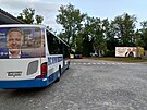 Autobusy dopravn spolenosti ICOM transport na jihlavskm autobusovm ndra....