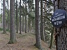 Dnes místo vrady Aneky Hrzové na okraji lesa Bezina pipomíná malá cedulka...