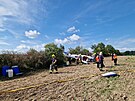 Nouzov pistn letadla Cesna v Bartoovicch. (9. srpna 2024)