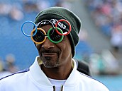 Americký zp�vák Snoop Dogg b�hem sout�e skateboardist�.