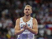 Jakub Vadlejch se raduje z vydaeného hodu.