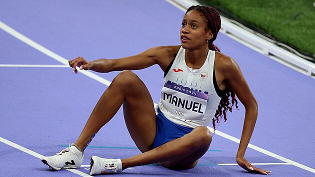 Lurdes Gloria Manuel po dokon�en� semifin�lov�ho b�hu na 400 metr�.