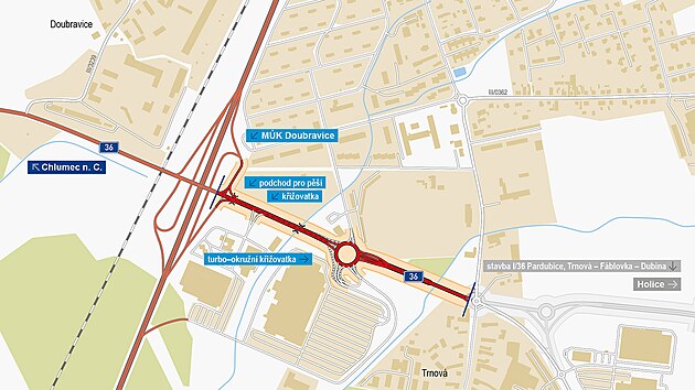 Na severovchodn obchvat Pardubic m u obchodnho domu Globus navzat kapacitn komunikace s novou okrun kiovatkou. Stavba nezane dve ne v roce 2026.