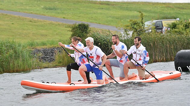 Prezident Petr Pavel navtvil Olympijsk festival u jezera Most. Vyzkouel si nkolik sport. (2. srpna 2024)