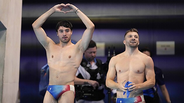 Jules Bouyer a Alexis Jandard na olympi�d� v Saint-Denis (2. srpna 2024)