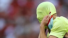 panlský záloník Fermín López slaví vyrovnání v semifinále olympijského...