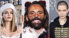 Nkteré osobnosti veejn piznali, e jsou nebinární.