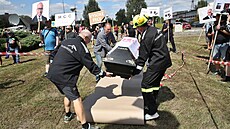 Poh�eb huti Liberty Ostrava. Akci uspo�ádaly odbory 6. srpna 2024. V �ele...