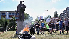 Protestní pr�vod zam�stnanc� Liberty Ostrava, ke kterému vyzvaly odbory, se...