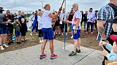 Pod dohledem nkdejí olympijské vítzky Barbory potáková si prezident Petr...