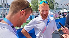 Miroslav Vra�til (vpravo) a Ji�í �imánek komentují své �esté místo na dvojskifu...