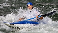 Ji�í Prskavec p�i finálové jízd�.