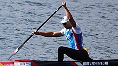 Kanoista Martin Fuksa v akci. (7. srpna 2024)