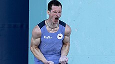 Adam Ondra v akci b�hem OH v Pa�í�i (5. srpna 2024)