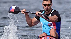 Kajaká Josef Dostál v akci. (7. srpna 2024)