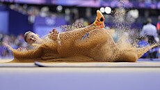 Radek Juka v kvalifikace skoku do dálky.