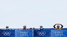 Ji�í Prskavec p�ed startem své jízdy v kayakcrossu.