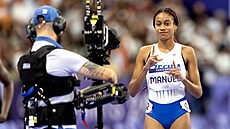 Lurdes Gloria Manuel p�ed startem semifinále.