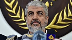 Bývalý politický lídr palestinského teroristického hnutí Hamás Chálid Ma��al...