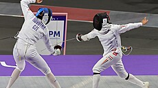 P�tiboja�ka Veronika Novotná v akci.